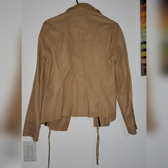 Women's Vegan Leather Light Jacket Size Small - Picture 3 of 4